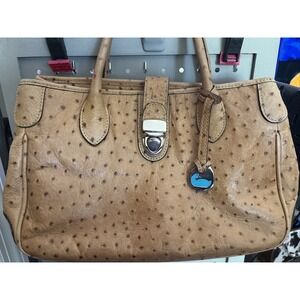 Dooney & Bourke  Ostrich Embossed Leather Handbag NO SHOULDER STRAP